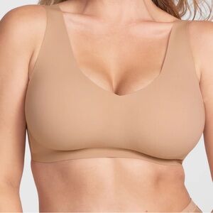 NWT Honeylove V-Neck Bra, XL, Sand